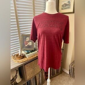 The North Face Size Medium Classic Fit Maroon Never Stop Exploring Tee